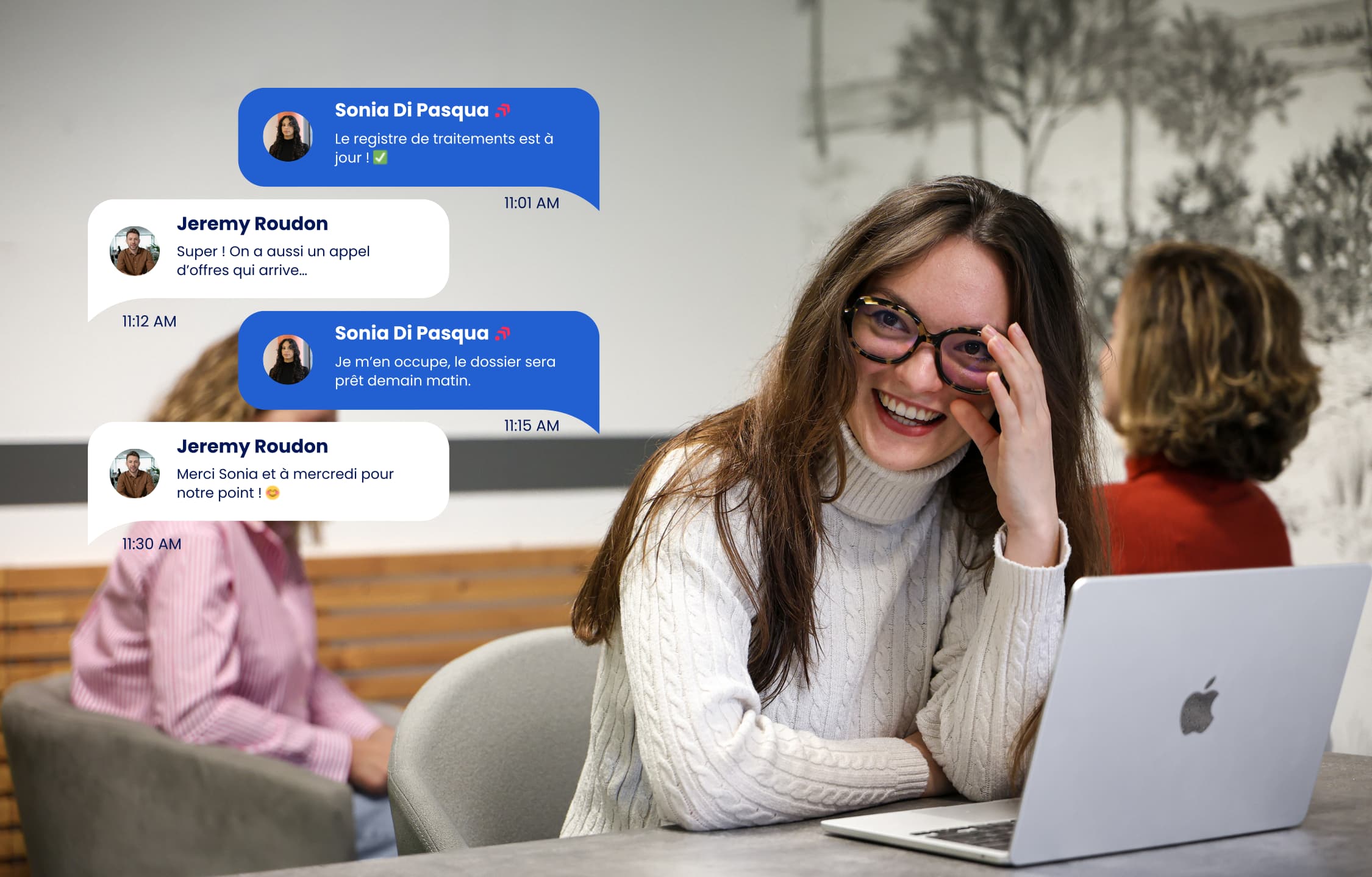 Interface de chat avec juriste RGPD
